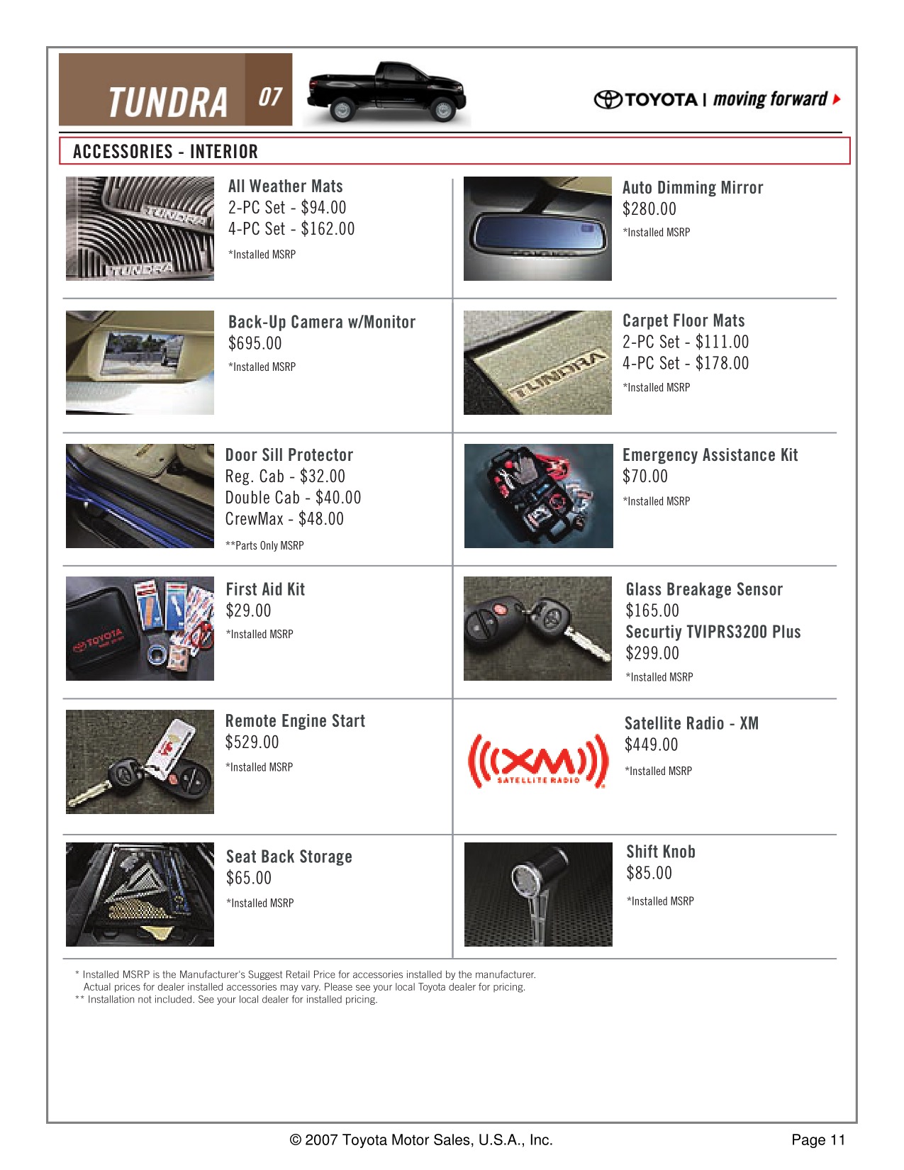 2007 Toyota Tundra RC 4x2 Brochure Page 11